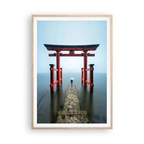 Poster în ramă de stejar deschis - Reverie japoneză - 70x100 cm