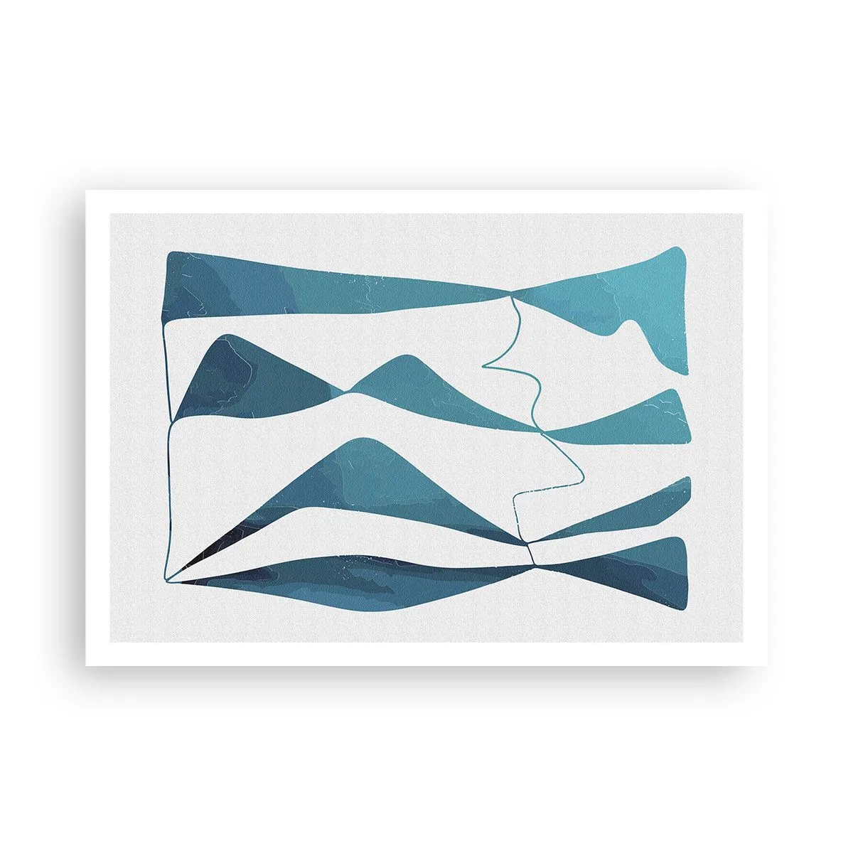 Poster - Abstracție: relație turcoaz - 100x70 cm