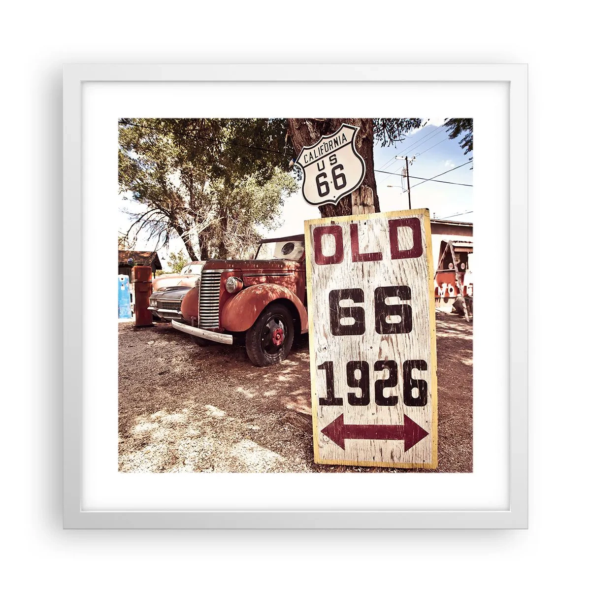 Poster în ramă albă - O legendă provincială americană - 40x40 cm