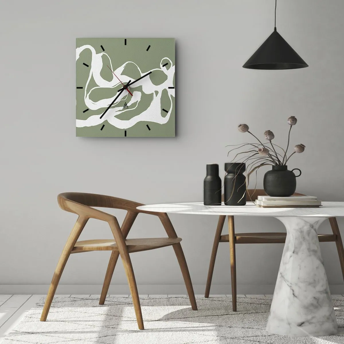 Ceas de perete - Ceas pe sticlă - Chemarea spațiului - 40x40 cm