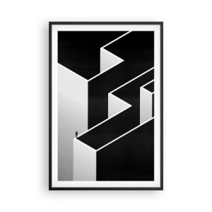 Poster în ramă neagră - Singurătate la vârf - 61x91 cm