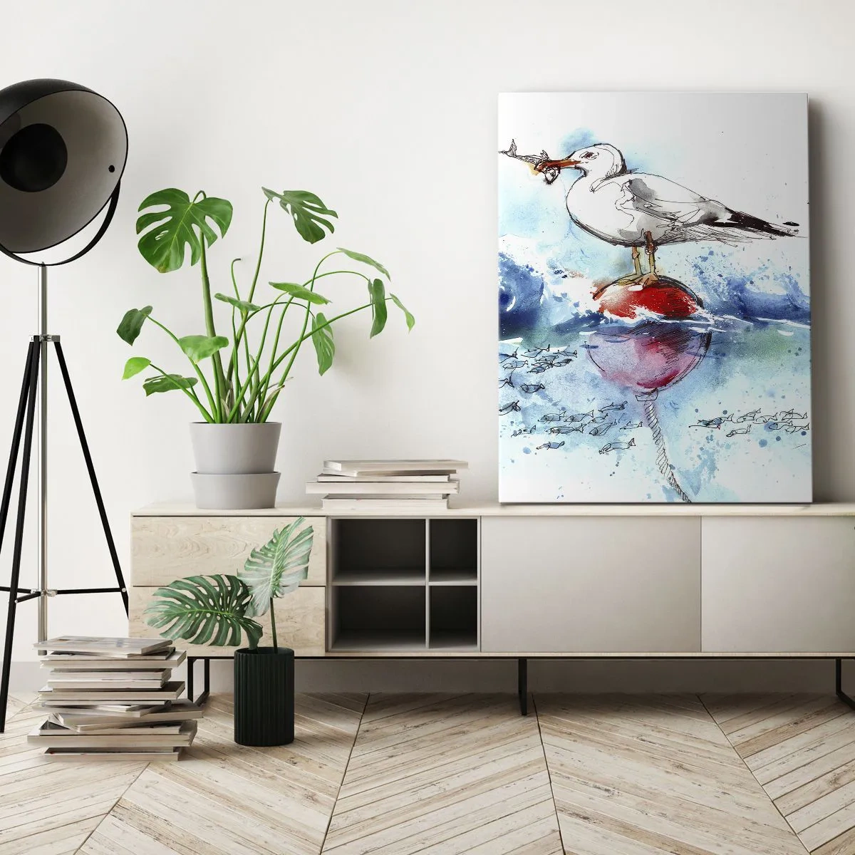 Tablou pe pânză - Pescuit de succes - 50x70 cm
