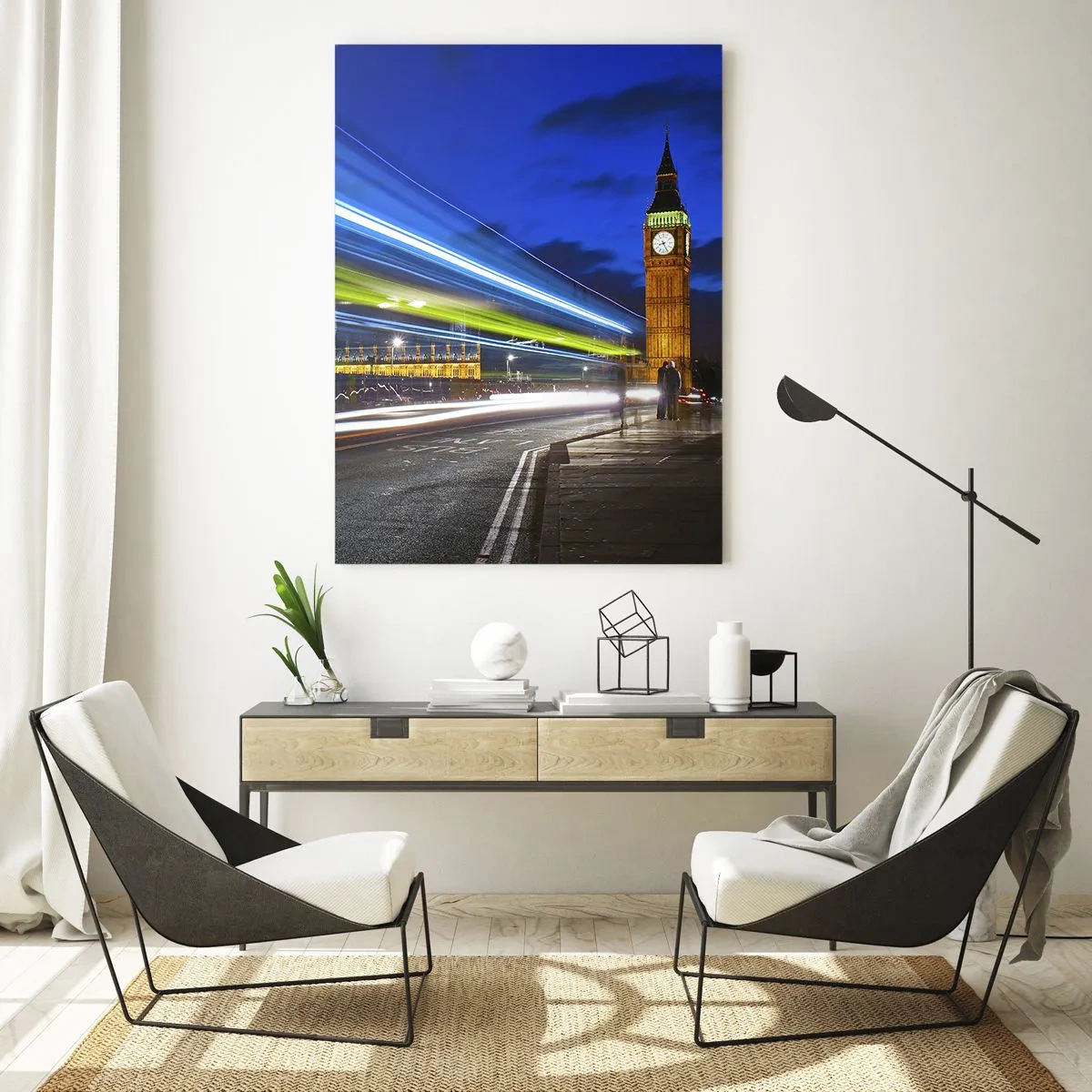 Tablou pe sticlă - Sub ochiul lui Big Ben - 50x70 cm