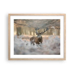 Poster în ramă de stejar deschis - O dimineață răcoroasă - 50x40 cm