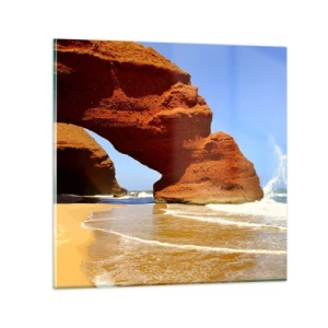 Tablou pe sticlă - Apă și vânt de mii de ani - 60x60 cm