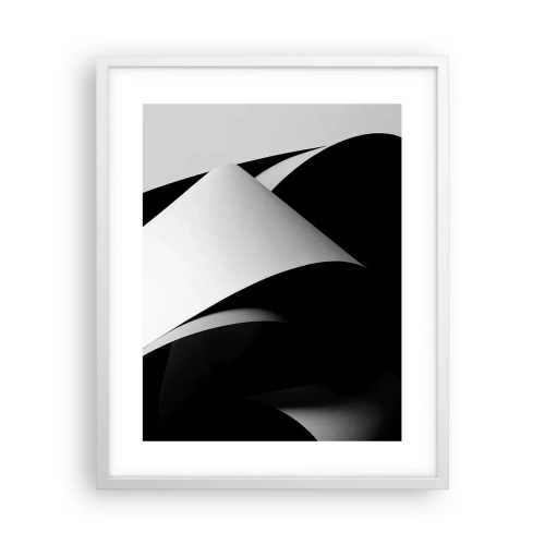 Poster în ramă albă - Planuri de lumină din adâncurile umbrelor - 40x50 cm