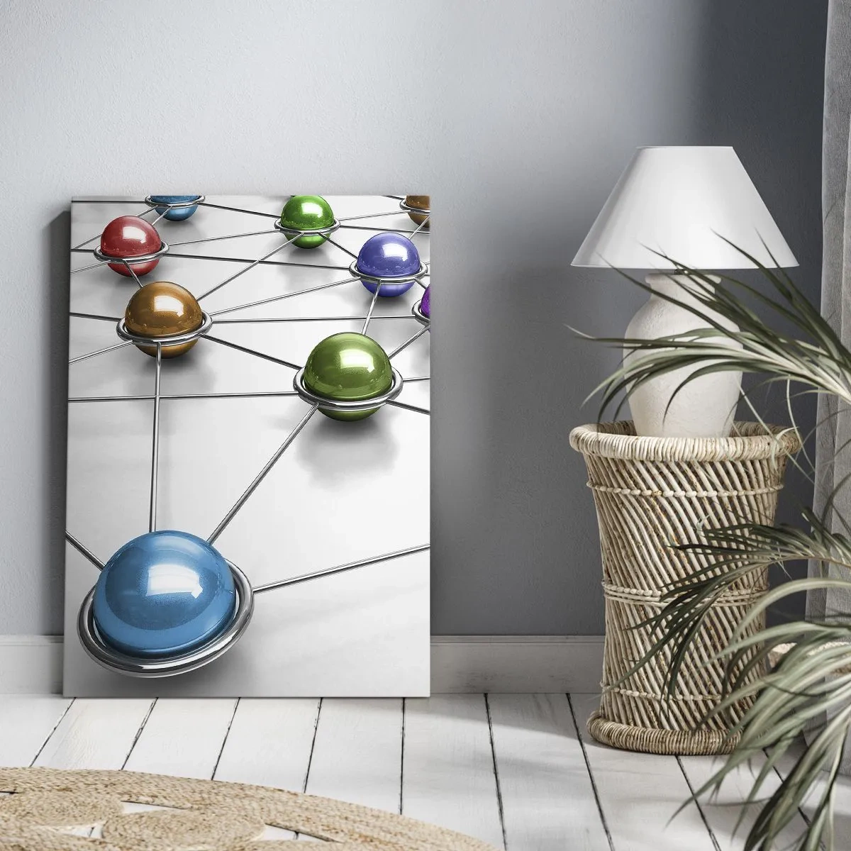 Tablou pe pânză - Pânza cosmică de păianjen - 80x120 cm