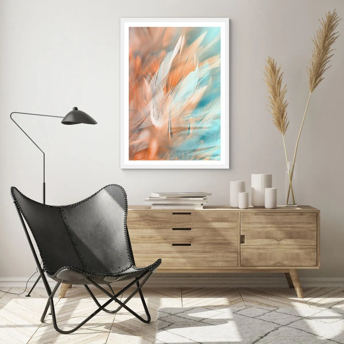 Poster în ramă albă - În țara blândeții - 40x50 cm