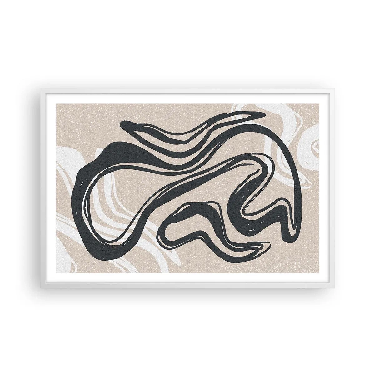 Poster în ramă albă - Expresie multiplicată - 91x61 cm