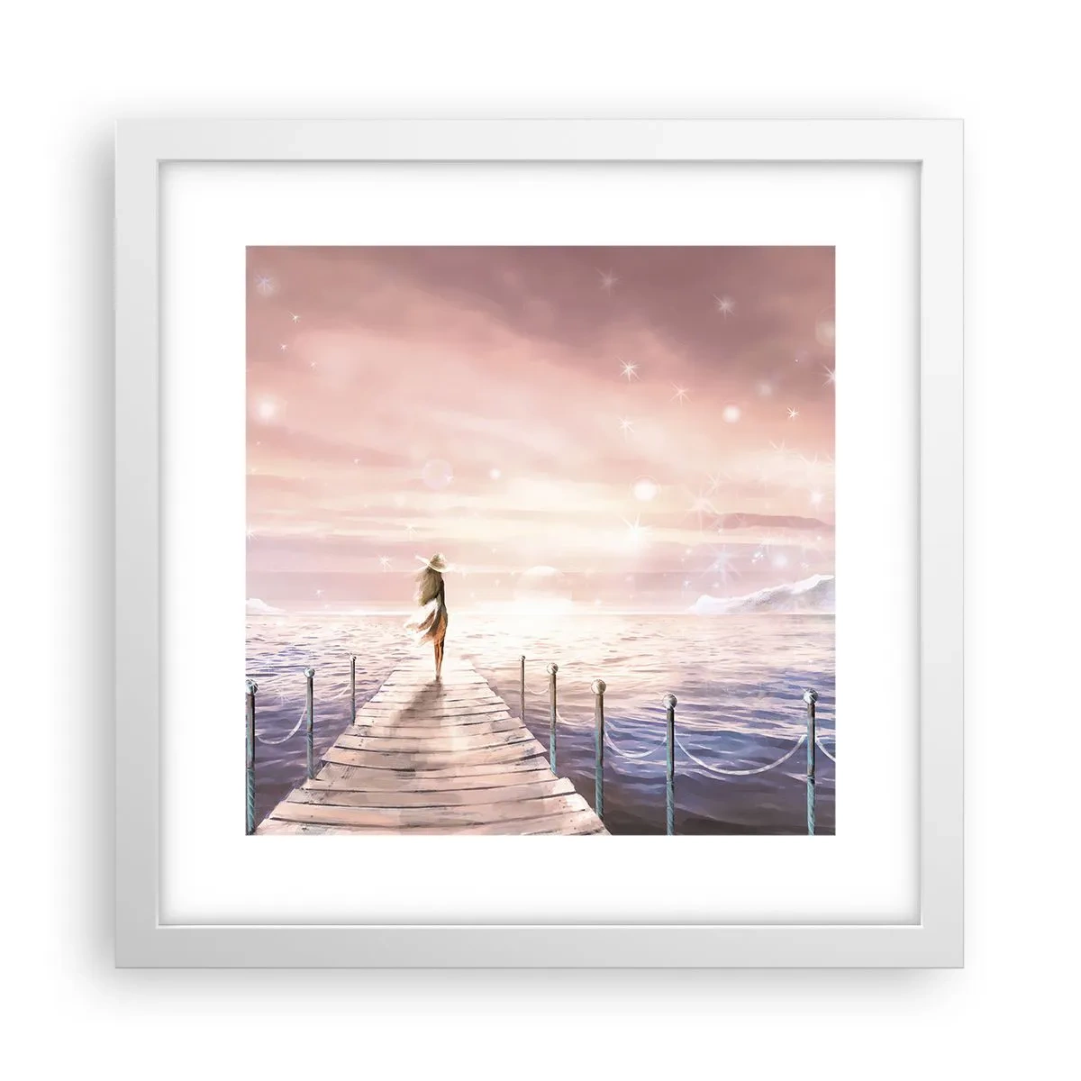 Poster în ramă albă - În lumina unui vis - 30x30 cm