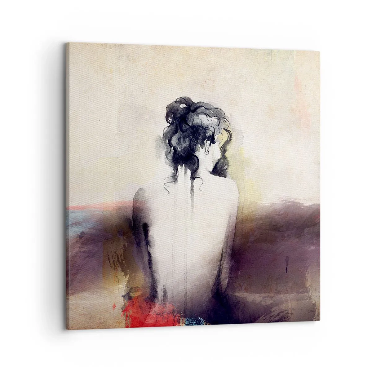 Tablou pe pânză - Linii moi, forme ovale - 50x50 cm