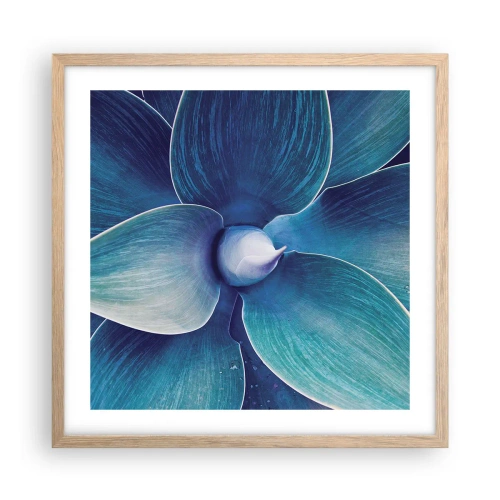 Poster în ramă de stejar deschis - A furat albastrul de la cer - 50x50 cm