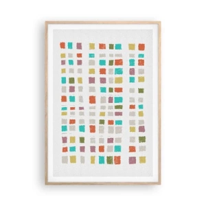 Poster în ramă de stejar deschis - Joc necunoscut - 70x100 cm