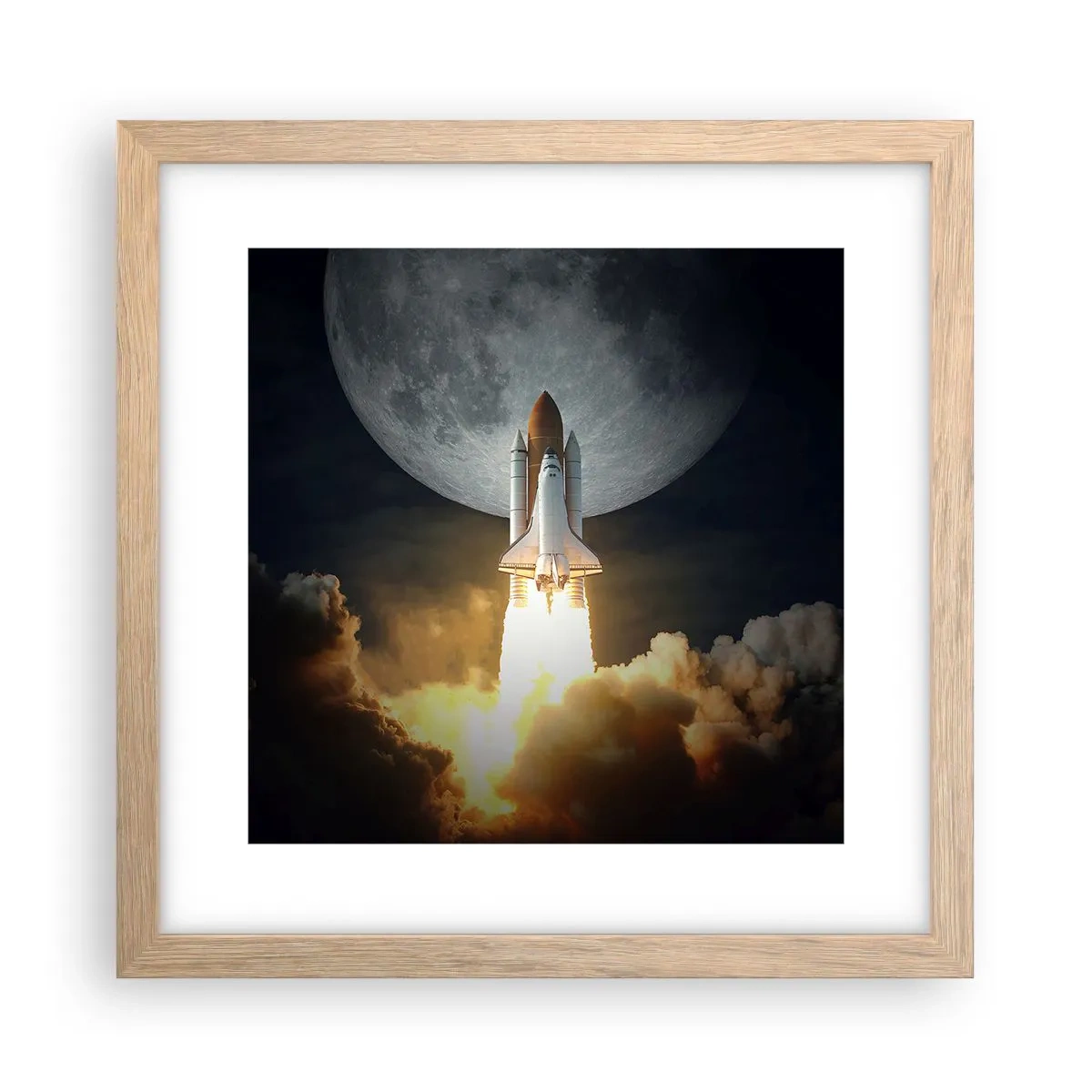 Poster în ramă de stejar deschis - Începutul unei aventuri nepământene - 30x30 cm