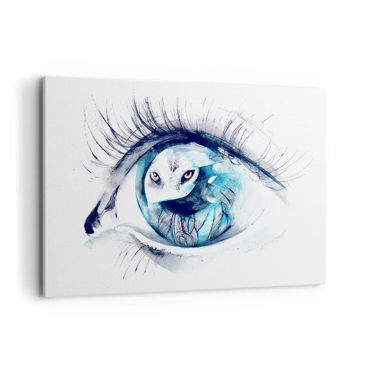 Tablou pe pânză - Ochi în ochi cu sălbăticia - 100x70 cm