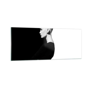 Tablou pe sticlă - Pur și simplu o femeie - 100x40 cm