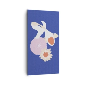 Tablou pe pânză - Compoziție de flori și muguri - 65x120 cm