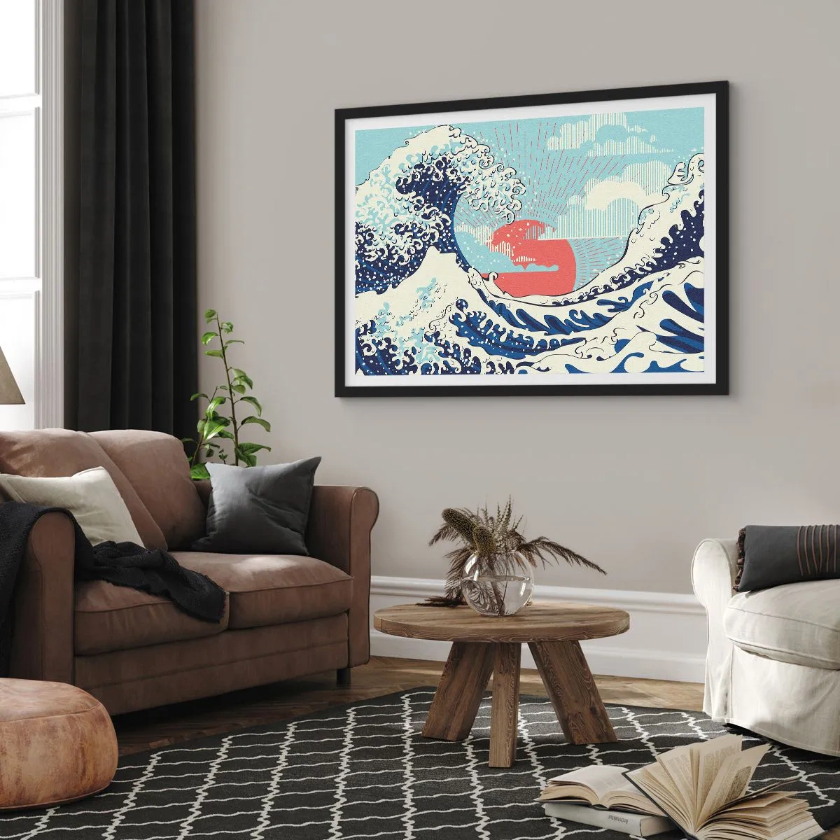 Poster în ramă neagră - Din inspirații japoneze - 40x30 cm