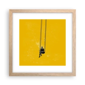 Poster în ramă de stejar deschis - O zi ca oricare alta - 30x30 cm