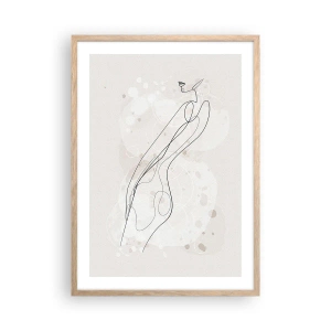 Poster în ramă de stejar deschis - Să rătăcești cu privirea - 50x70 cm