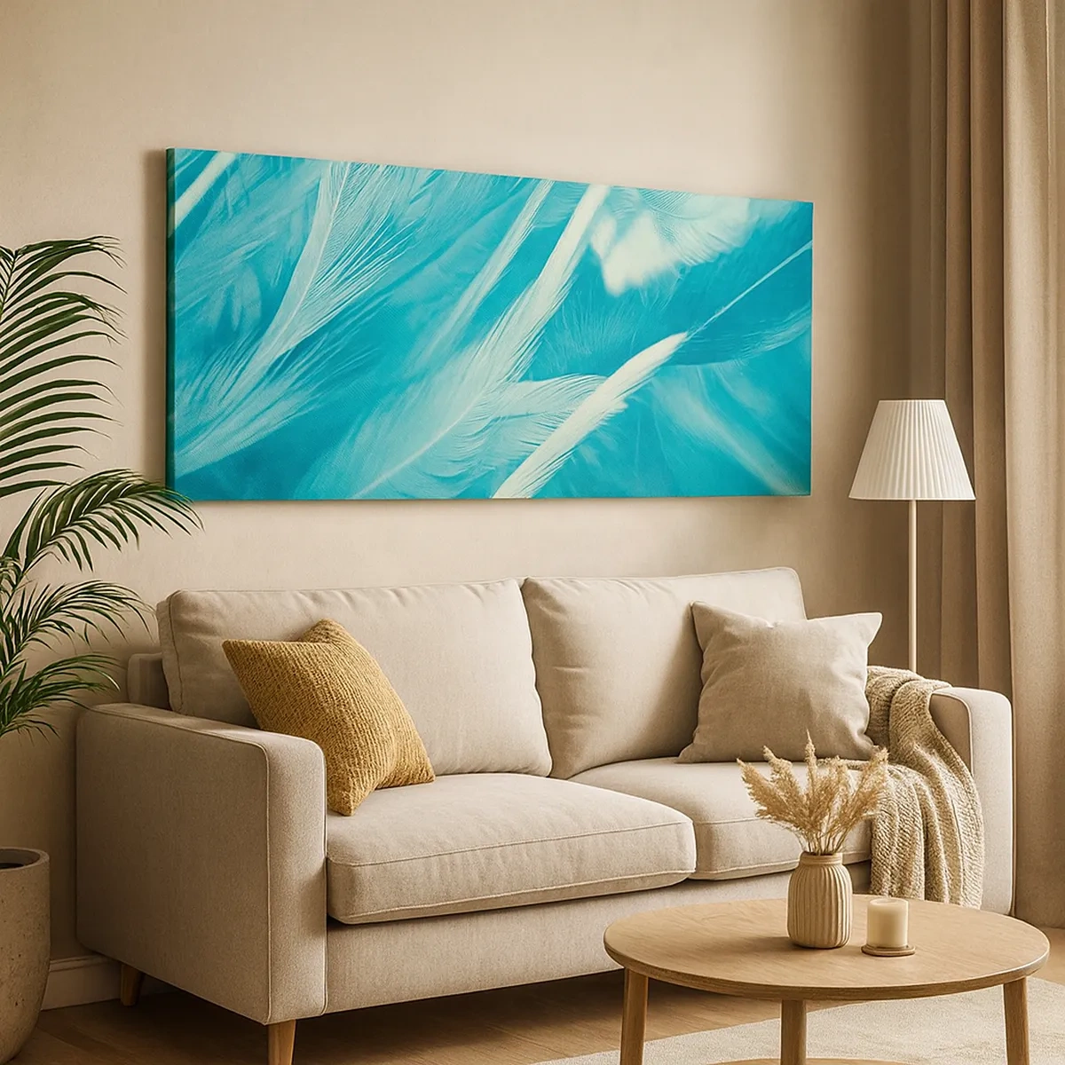 Tablou pe pânză - Înecându-se în puf - 30x30 cm