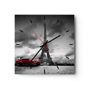 Ceas de perete - Ceas pe sticlă - Nu cu mult timp în urmă, la Paris - 30x30 cm