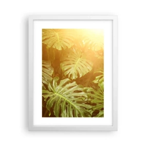 Poster în ramă albă - Poftiți în verde - 30x40 cm