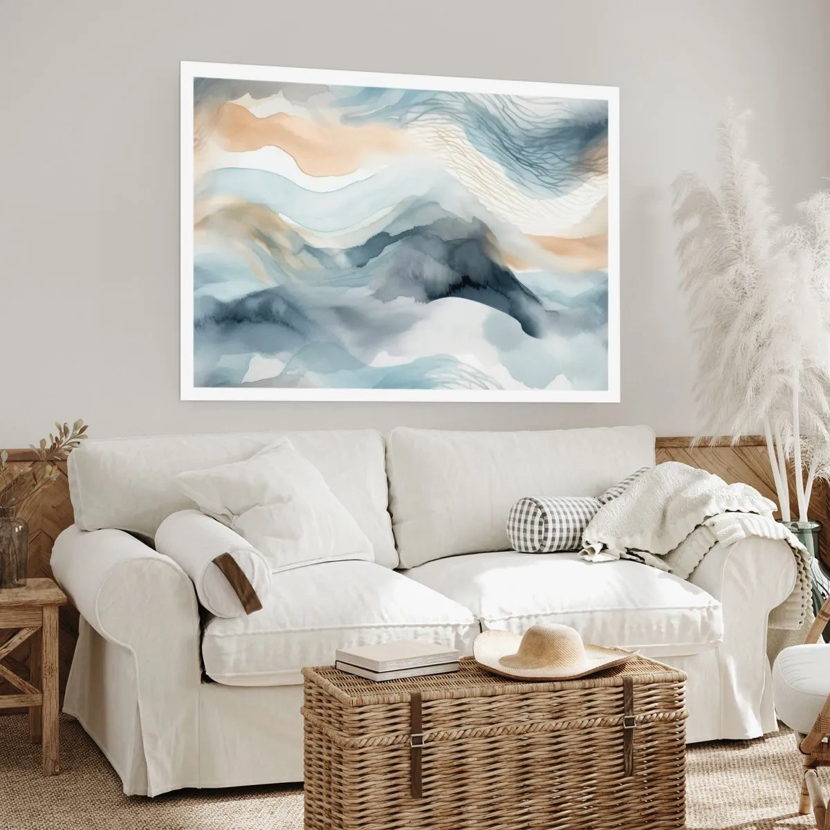 Poster - Abstracție de zăpadă și ceață - 50x40 cm