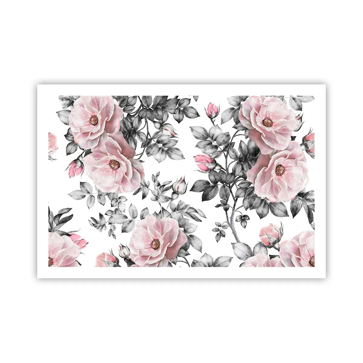 Poster - Pierde-te în florile de trandafir - 91x61 cm