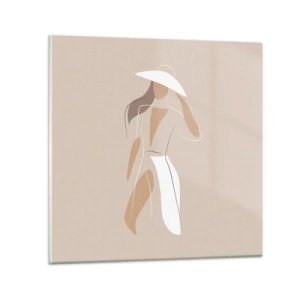 Tablou pe sticlă - Moda este distractivă - 30x30 cm