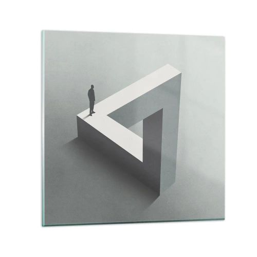 Tablou pe sticlă - Și totuși este posibil - 70x70 cm