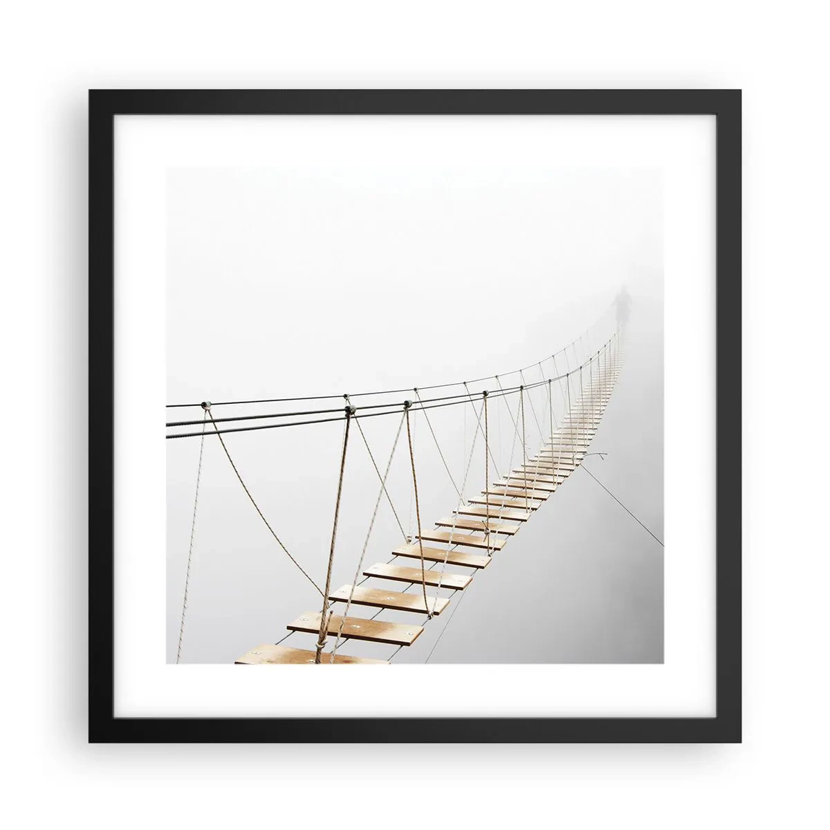 Poster în ramă neagră - Unde te va duce? - 40x40 cm