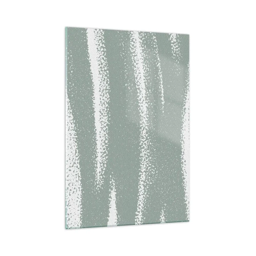 Tablou pe sticlă - Abstracție în stil de iarnă - 70x100 cm
