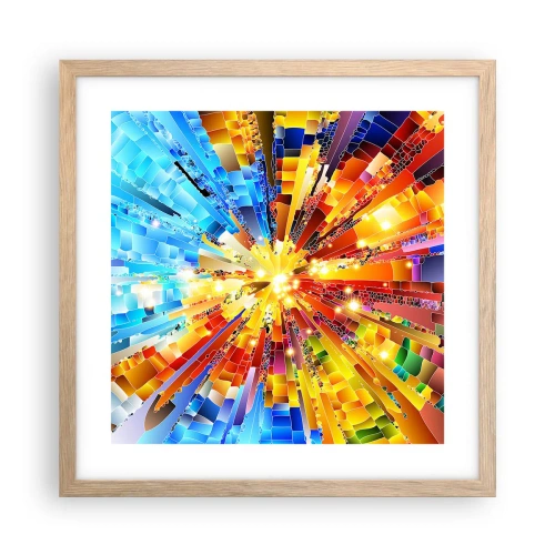 Poster în ramă de stejar deschis - In medias res - 40x40 cm