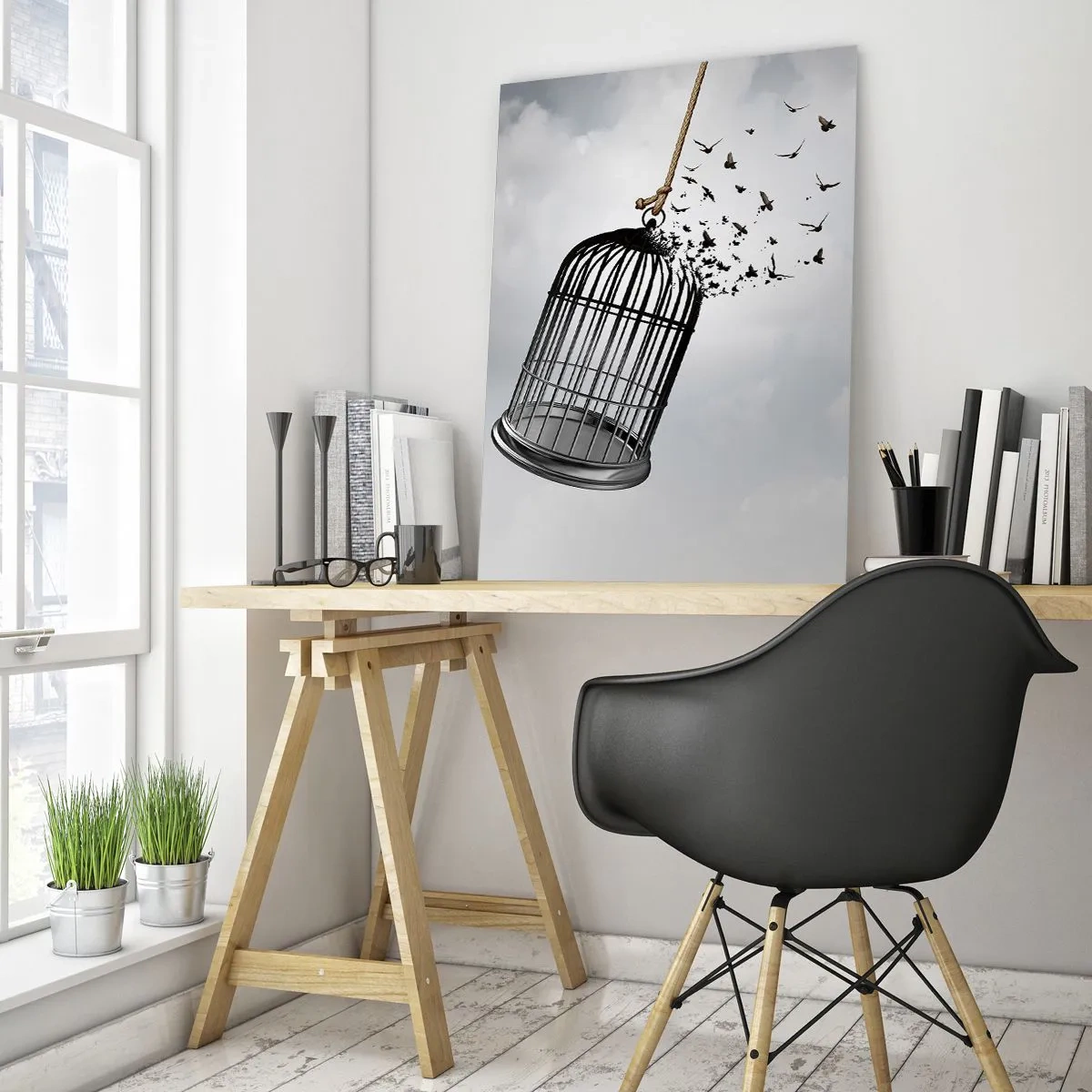 Tablou pe sticlă - Credință...Speranță...Libertate! - 50x70 cm
