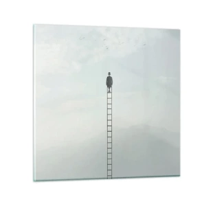 Tablou pe sticlă - Fii deasupra - 30x30 cm