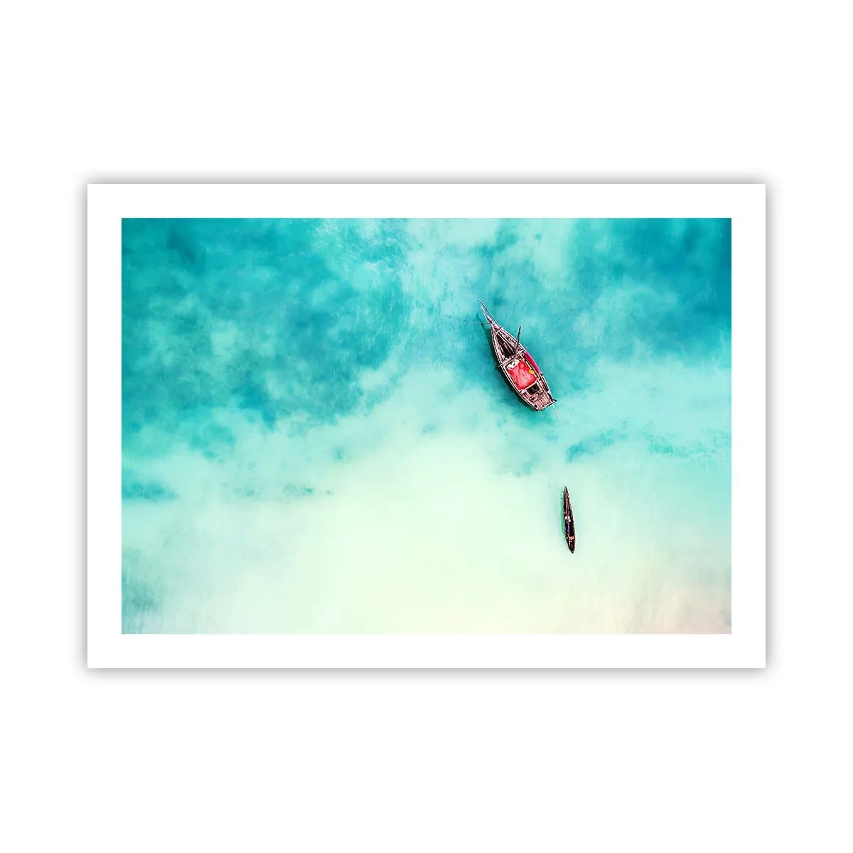 Poster - Pe plajele din Zanzibar, când apele în exces... - 70x50 cm