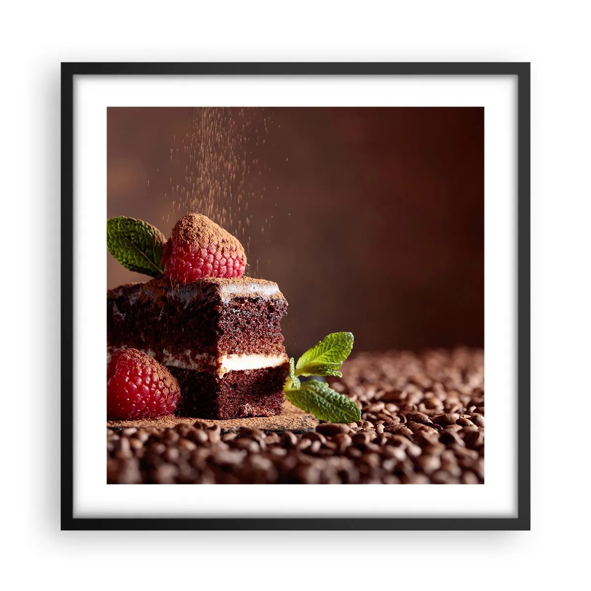 Poster în ramă neagră - Viața este dulce - 50x50 cm