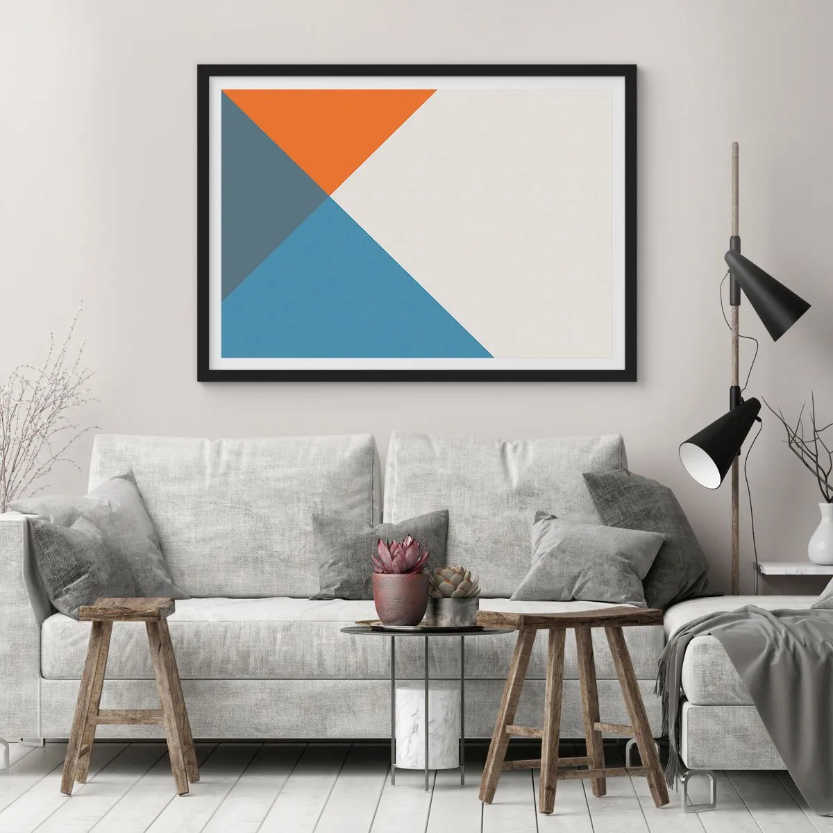 Poster în ramă neagră - La un unghi drept - 50x40 cm