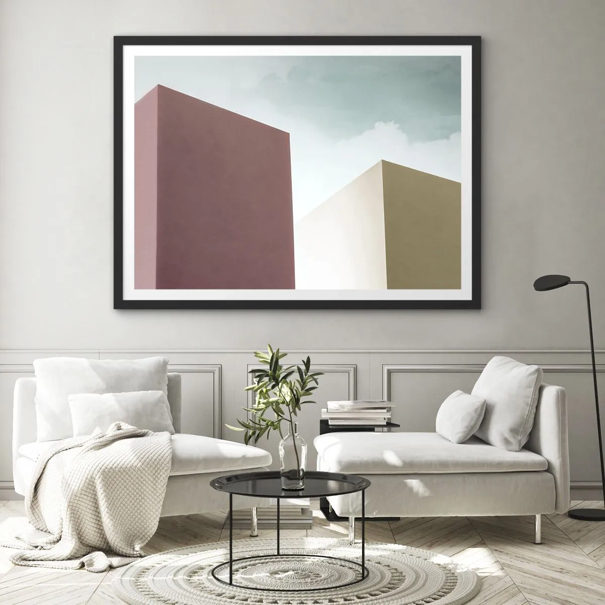 Poster în ramă neagră - Geometria unei veri însorite - 70x50 cm