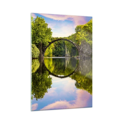 Tablou pe sticlă - La punctul de întâlnire a două lumi - 50x70 cm