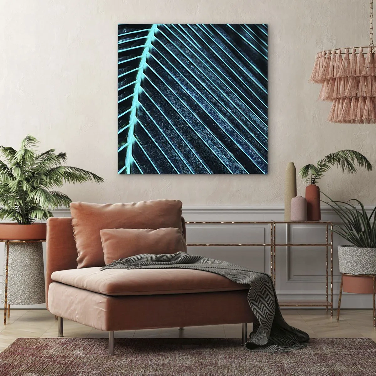 Tablou pe pânză - Textura verdelui - 70x70 cm