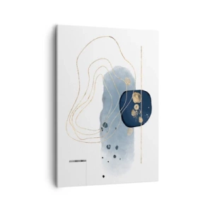 Tablou pe pânză - Fantezie albastru-auriu - 50x70 cm