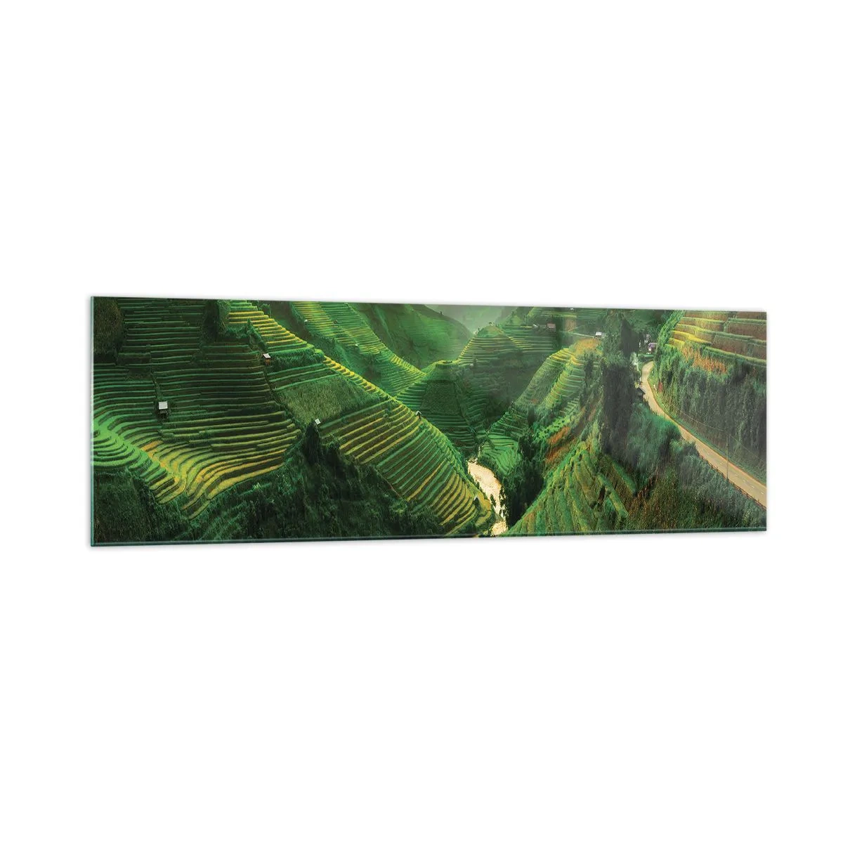 Tablou pe sticlă - Valea vietnameză - 160x50 cm
