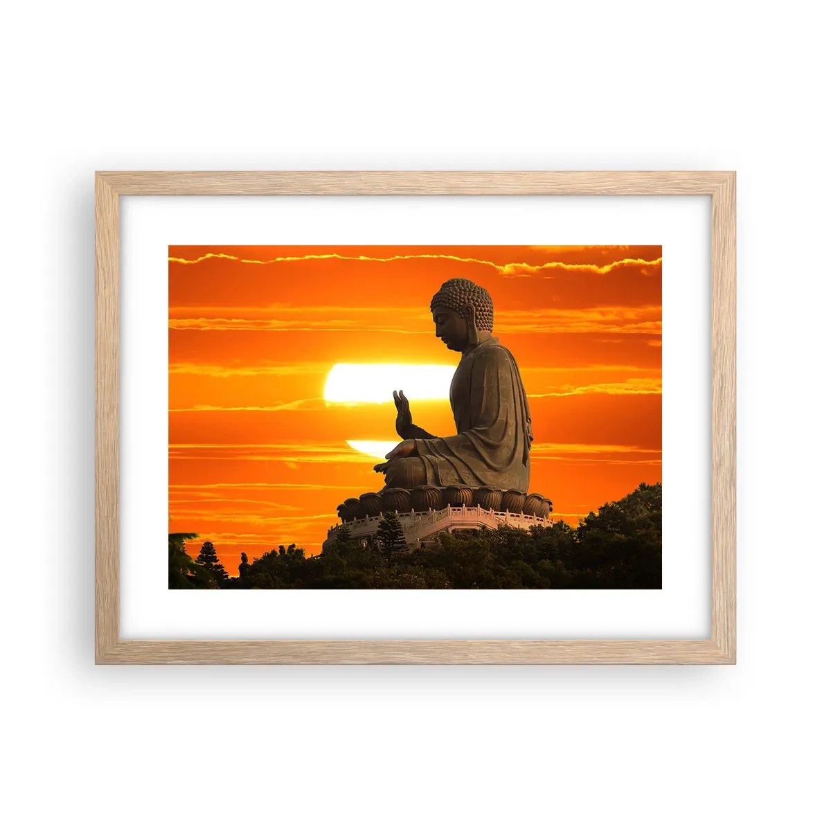 Poster în ramă de stejar deschis - Fără frică de lume - 40x30 cm