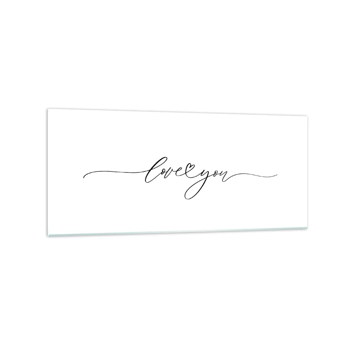 Tablou pe sticlă - Negru pe alb - 120x50 cm