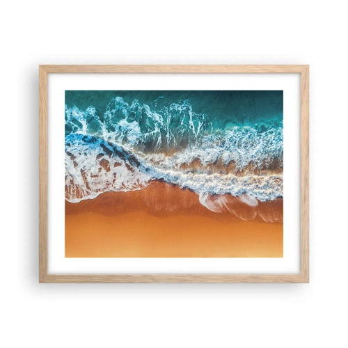 Poster în ramă de stejar deschis - Întotdeauna în tandem - 50x40 cm