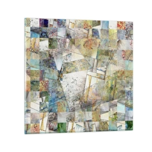 Tablou pe sticlă - Remaniere geometrică - 30x30 cm