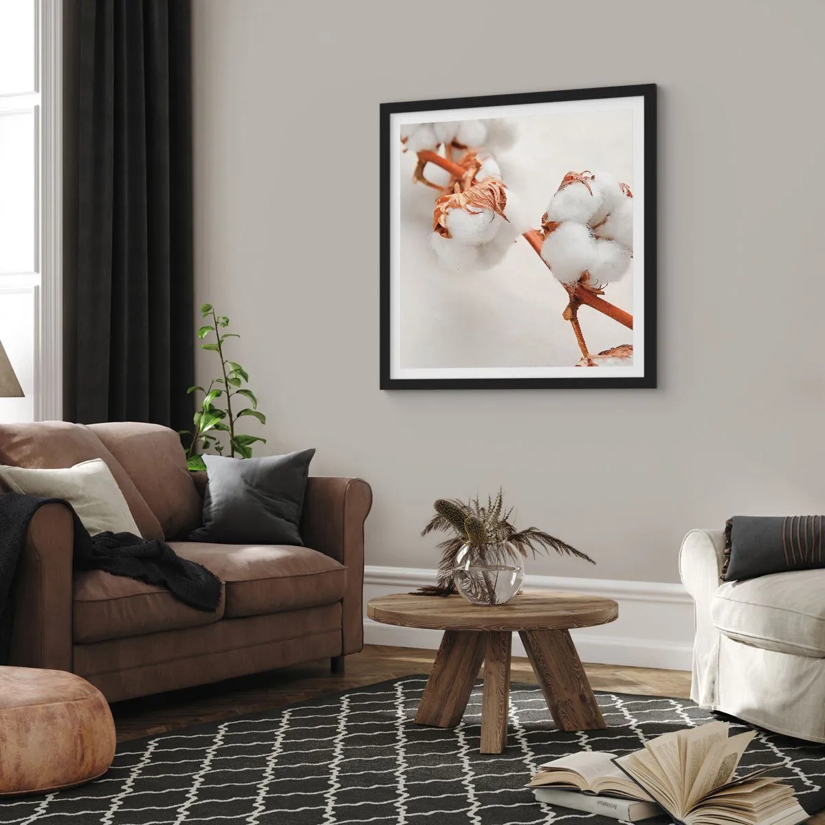 Poster în ramă neagră - Numai îmbrățișări - 50x50 cm