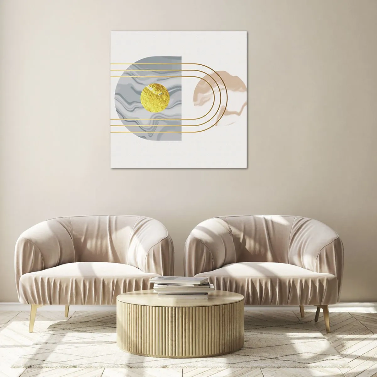 Tablou pe sticlă - Lumină și strălucire - 70x70 cm